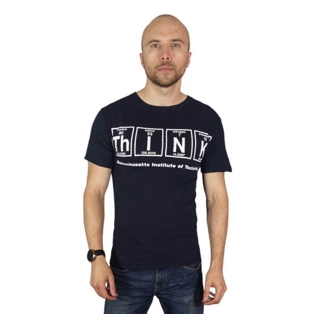 Men's Champion MIT Short Sleeve T-shirt In Navy Blue Size small - Picture 1 of 3